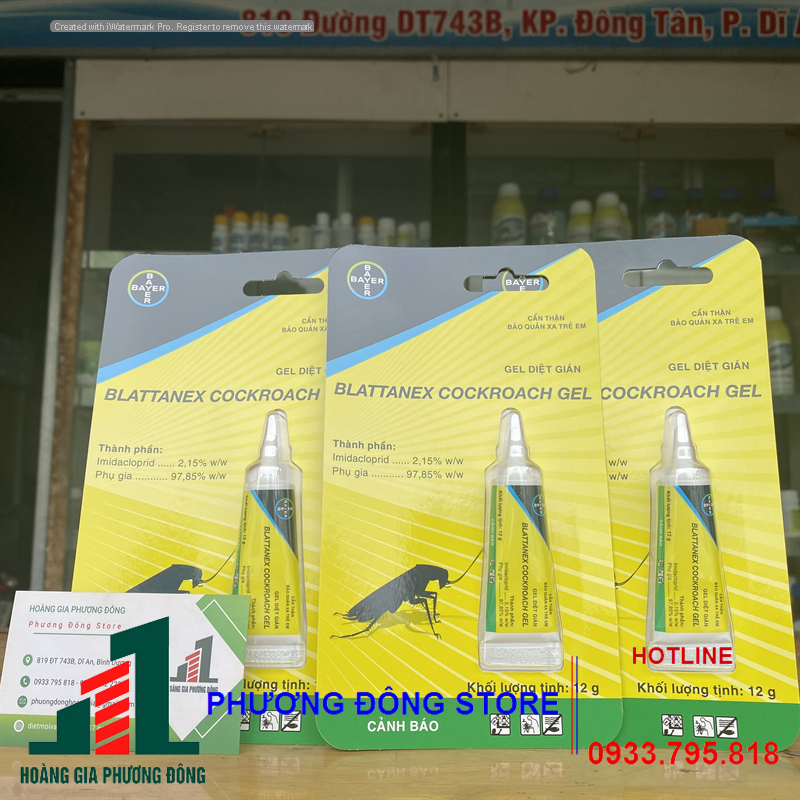 Thuốc diệt gián Blattanex Cockroach Gel - 12g gián