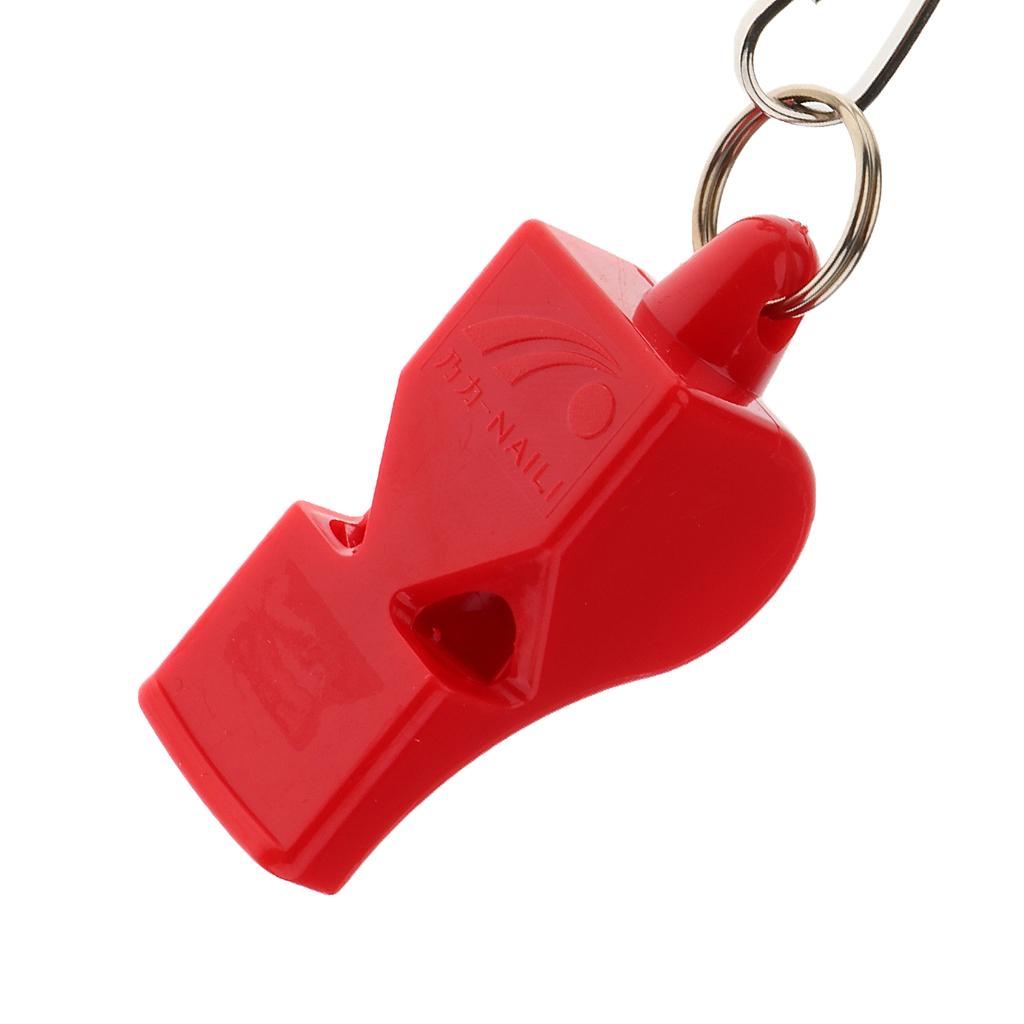 2xSoccer Referee Whistle Team Sports / Survival Camping Hiking Rescue Red