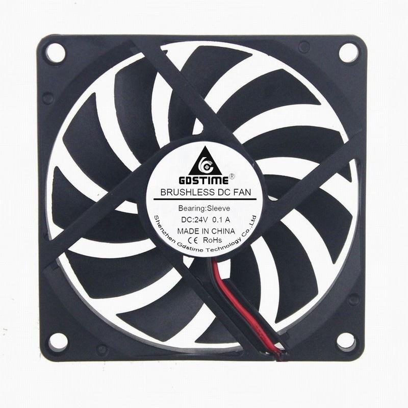 1 Pieces Gdstime DC 14V Two Wires 1Pin 8cm 80x80x1mm Brushless DC Cooling Fan 80mm x 1mm 801 Motor PC Computer CPU Cooler