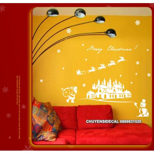 Decal trang trí tường Noel - Thị Trấn Tuyết