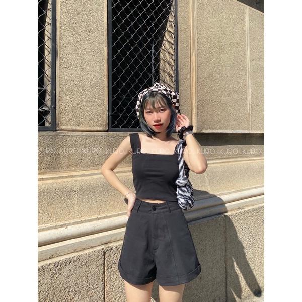 Áo croptop nữ cổ vuông