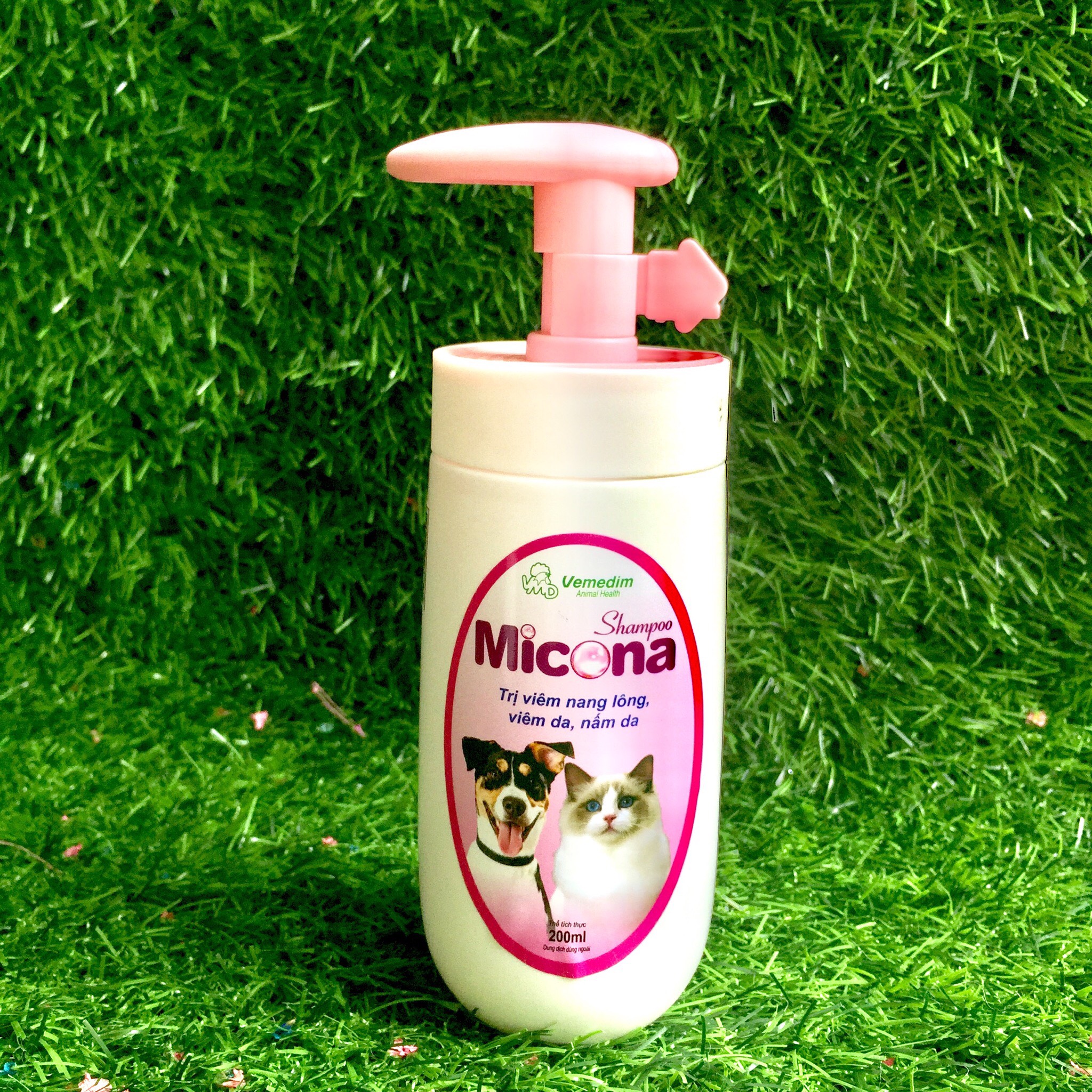 MICONA SHAMPOO - Sữa Tắm Phòng Trị Viêm Da, Nấm Da, Viêm Nang Lông Cho Chó Mèo Với An Toàn Và Hiệu Quả - Hương Thơm Dịu Ngọt, Khử Mùi Hôi Lông, Dưỡng, Làm Mượt Lông – Mi01