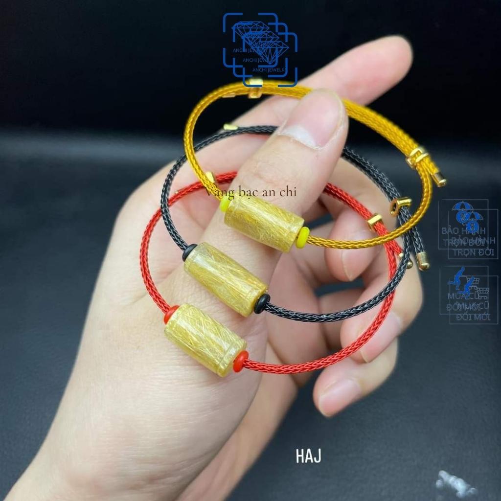 Vòng dây cáp lu thống TA, tóc,vàng - bình an hanh thông công việc mệnh kim, thổ, Anchi jewelry