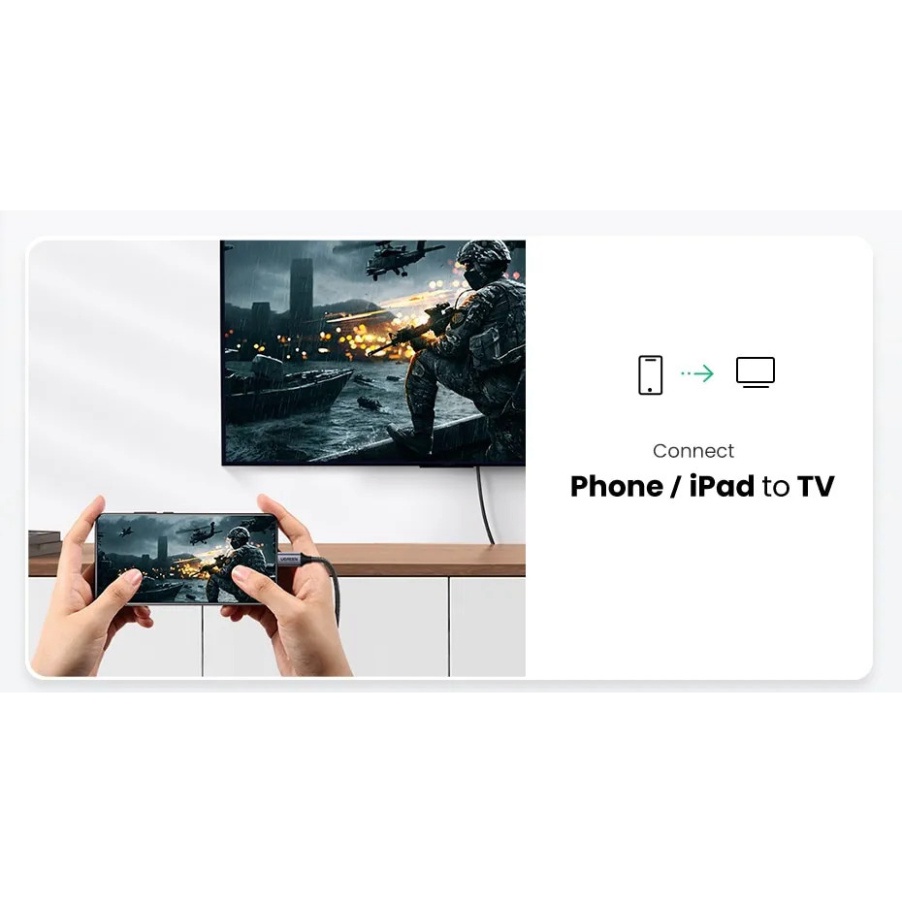 Cáp chuyển USB-C to HDMI 8K60Hz 4K144Hz HDR 1,5m Ugreen 90451 CM565 hàng chính hãng
