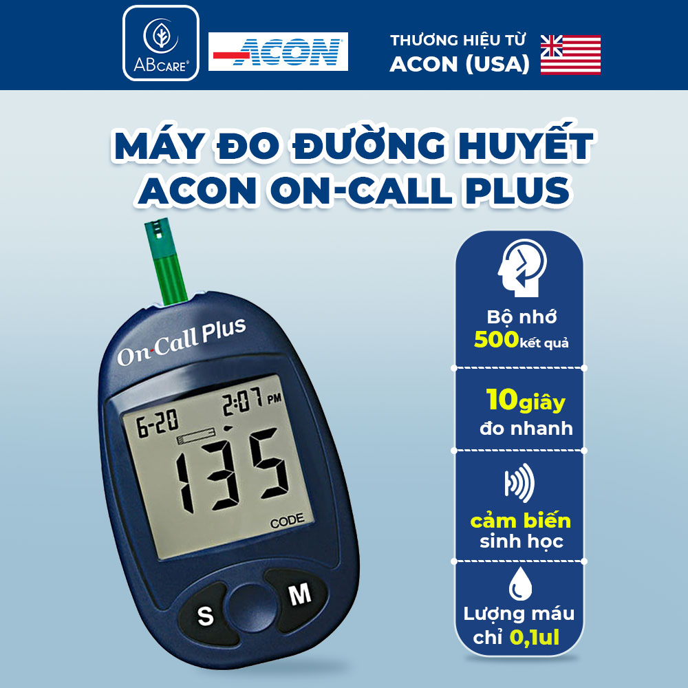 Máy đo đường huyết ACON On Call Plus - Đo nhanh trong 10S bảo hành trọn đời