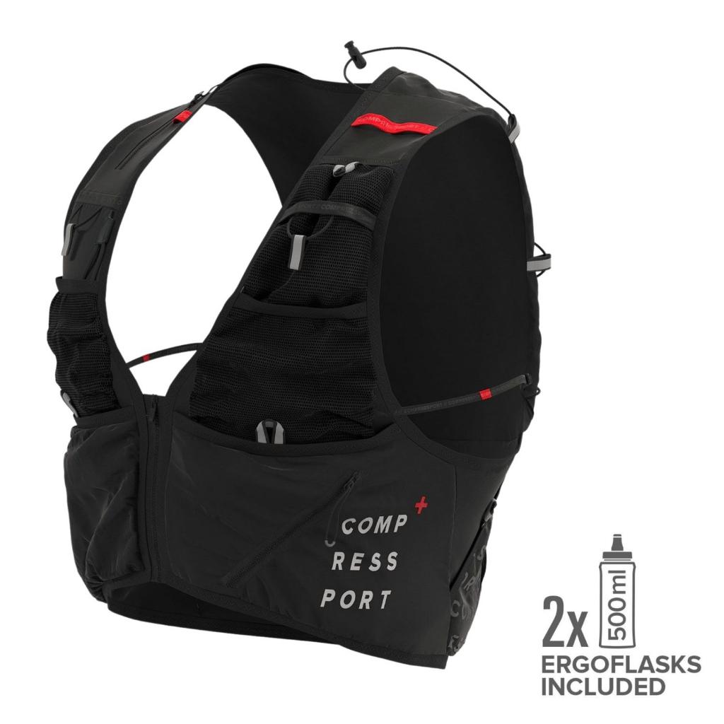 Vest Nước Chạy Trail Compressport UltRun S Pack Evo 15 Black Black