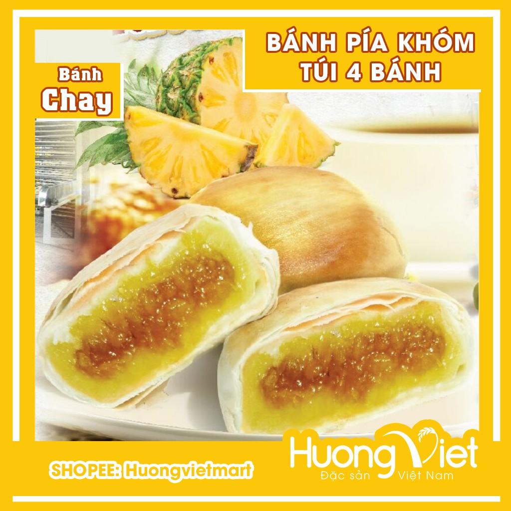 Bánh pía chay khóm không sầu riêng 400g, bánh pía không trứng Tân Huê Viên Sóc Trăng