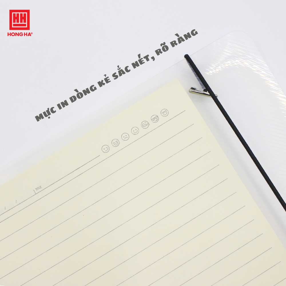 Sổ còng bìa nhựa trong 200 trang Subject Hồng Hà định lượng 100gsm kích thước A5/B5