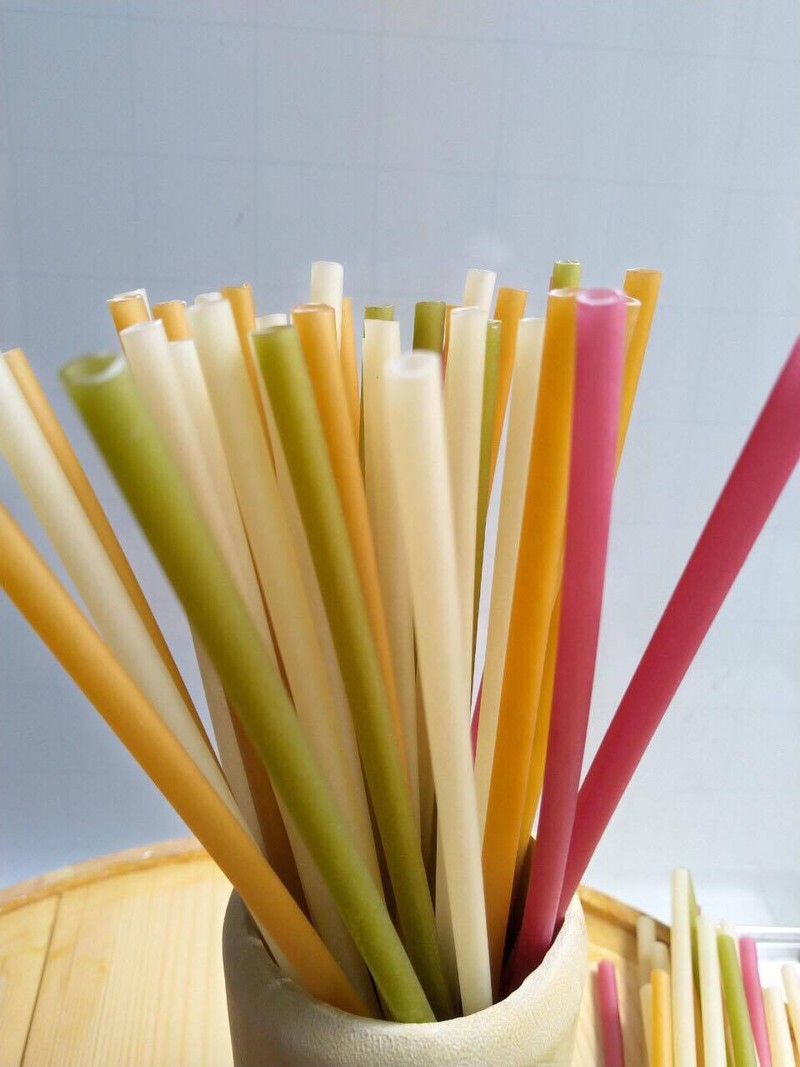 Ống hút gạo ( Ống hút gạo Rice straws Túi 100 ống hút sinh tố nhiều màu