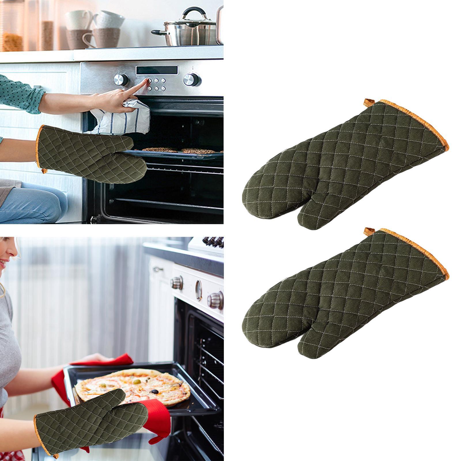 Insulation Oven Mitts Washable Cooking Gloves for Baking Kitchen Barbecue