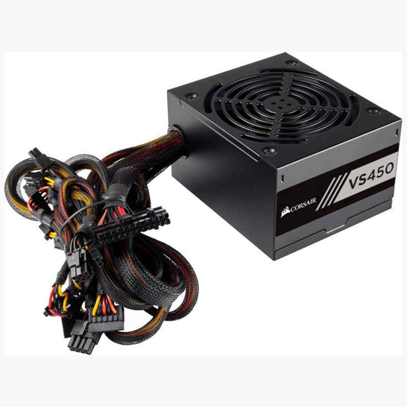 Bộ Nguồn Máy Tính Corsair Gaming VS450 Công Suất Thực  450W - 80 Plus White ( PSU Corsair Builder Series VS450 ) - HÀNG FPT PHÂN PHỐI