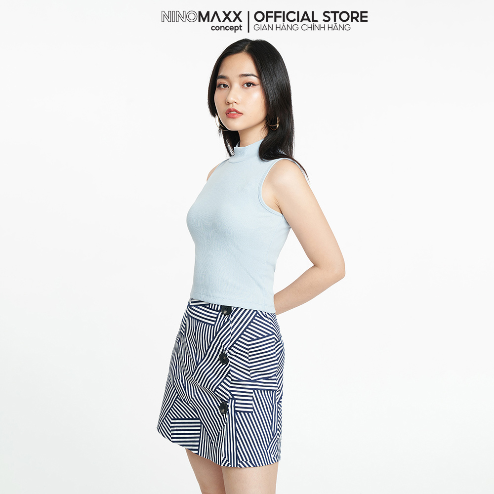 SWEET SIXTEEN Áo croptop Nữ cổ lọ cotton Rib 2206006