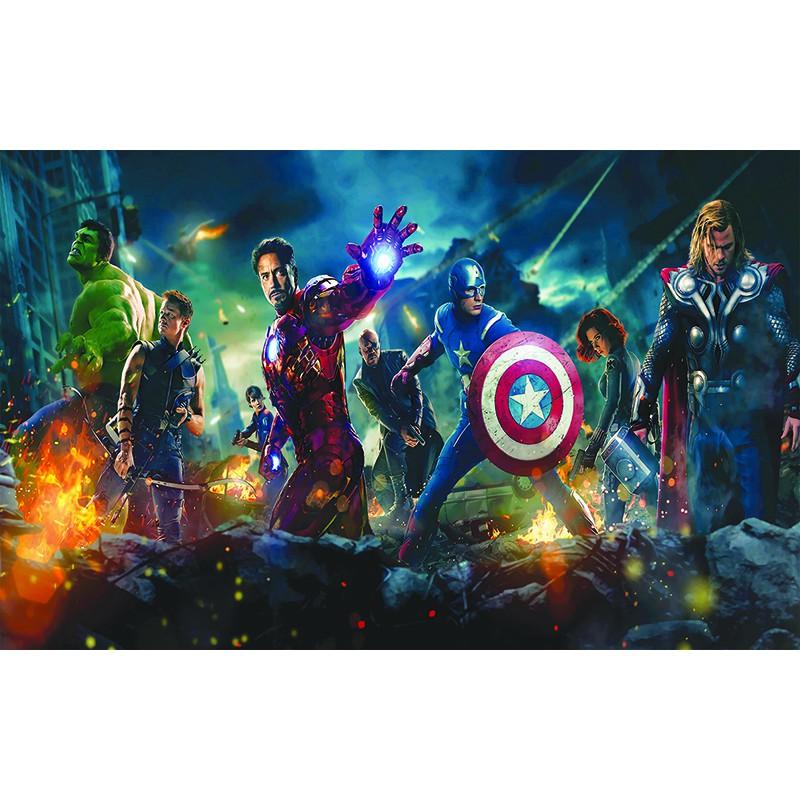 Tranh dán tường siêu nhân theo phim Captain America