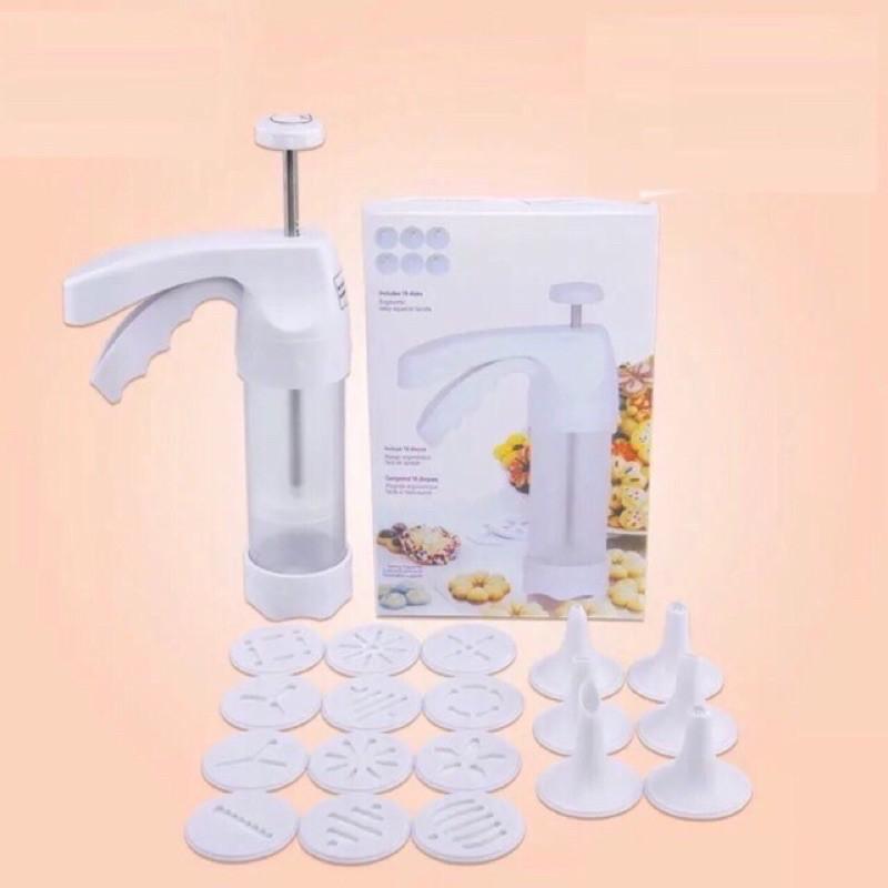 Bộ Cookie press nhựa / khuôn làm bánh quy