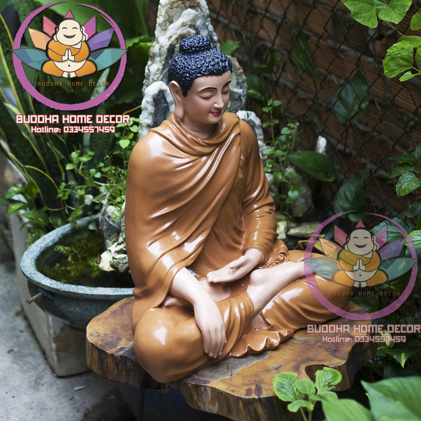 Tượng Đức Phật Thích Ca 52 cm vẽ thủ công