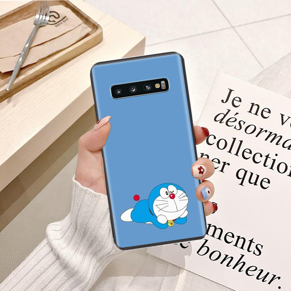 Ốp lưng điện thoại Samsung Galaxy S10 viền silicon dẻo TPU hình Doremon Vui Nhộn - Hàng chính hãng