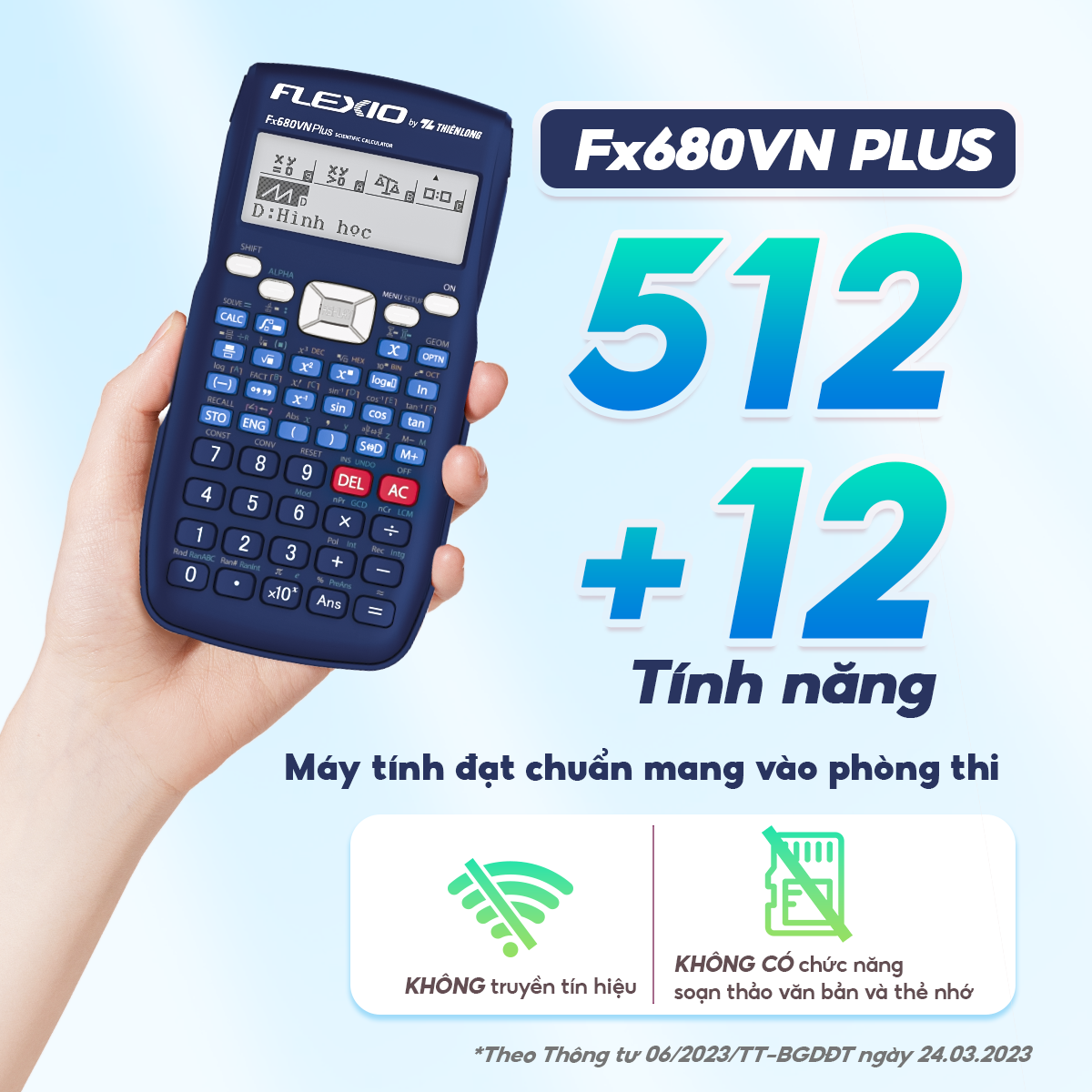 Máy tính khoa học Thiên Long Flexio Fx680VN Plus