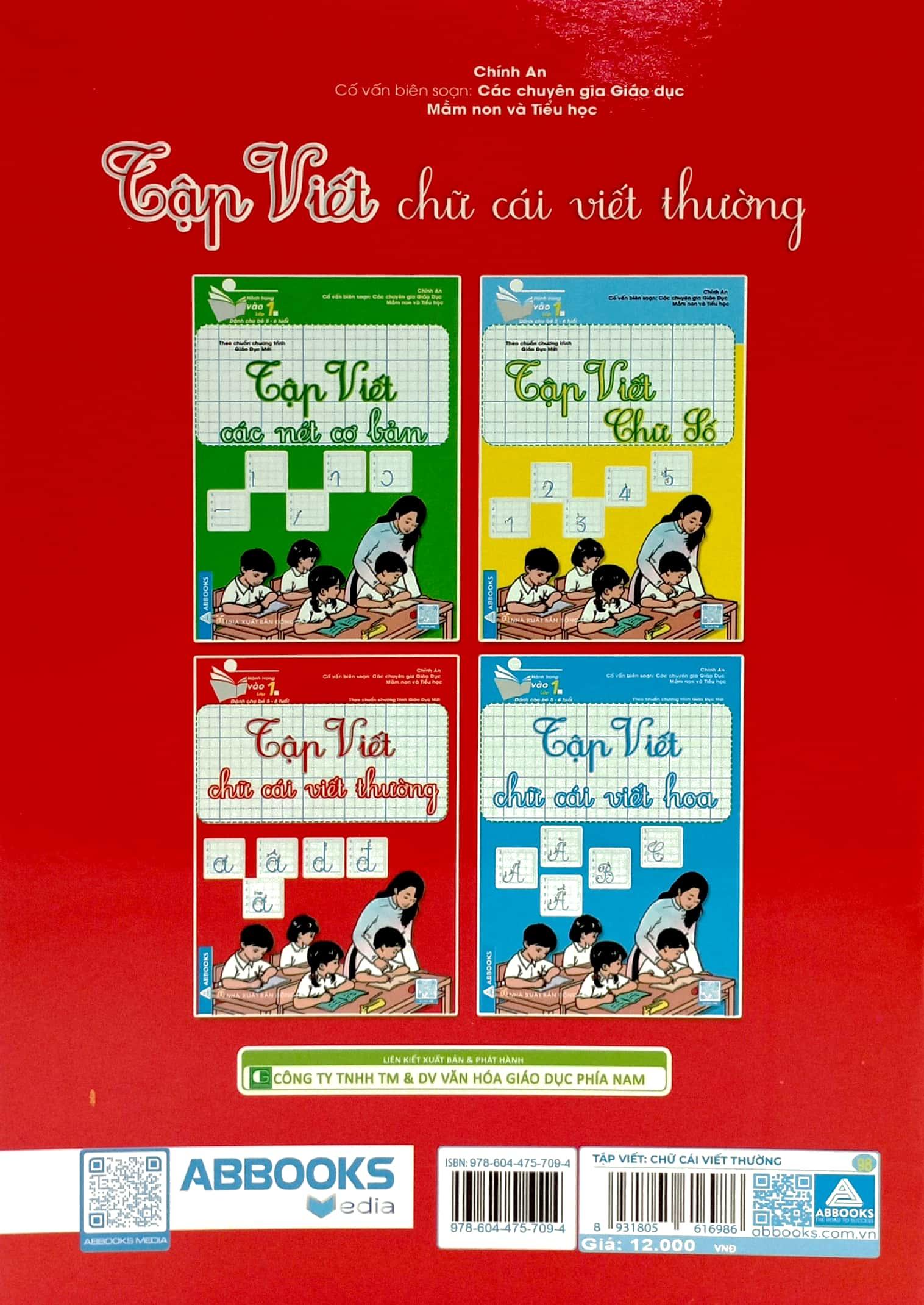 Tập Viết Chữ Cái Viết Thường