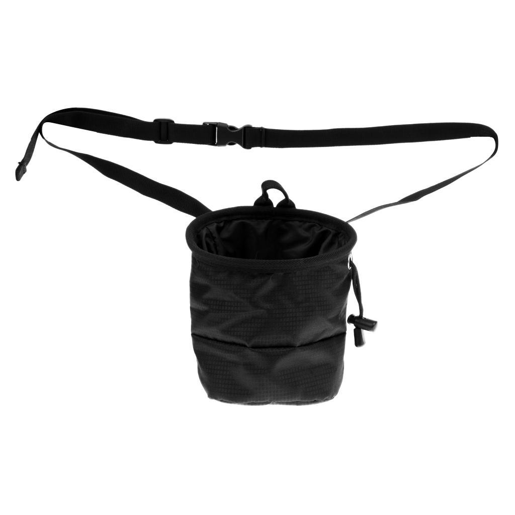 5xCuboid Rock Climbing Chalk Bag with Waist Belt & Zipper Pocket & Drawstring