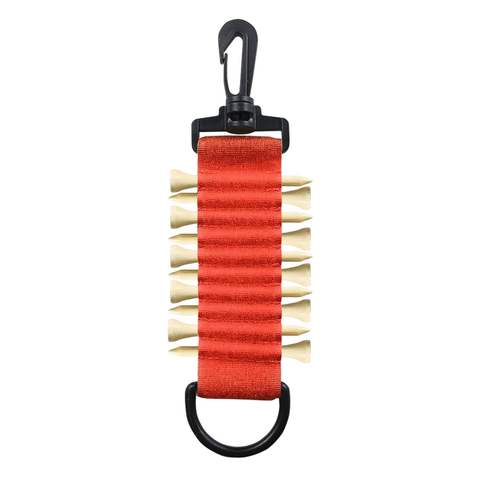 Golf Tee Holder Portable to Attach to Golf Bag Golf Tees Storage 10 Golf Tees Golf Tee Carrier for Golf Carts Driving Hitting