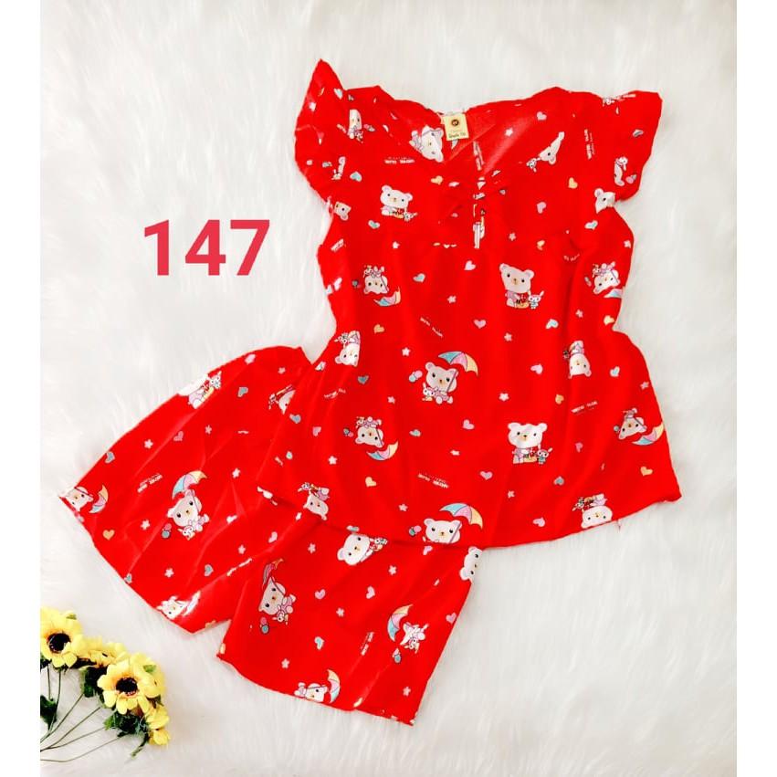 Bộ lụa hàn đùi dễ thương , 32 đến 54kg, ảnh thật