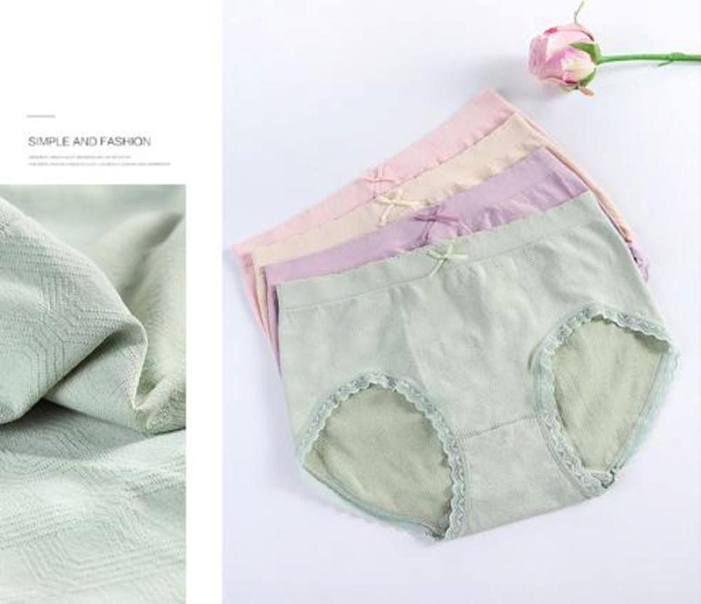 Combo 4 Quần lót nữ cotton sợi kháng khuẩn siêu co dãn phối viền ren QL8 Freesize giao màu ngẫu nhiên tặng 3 mặt nạ