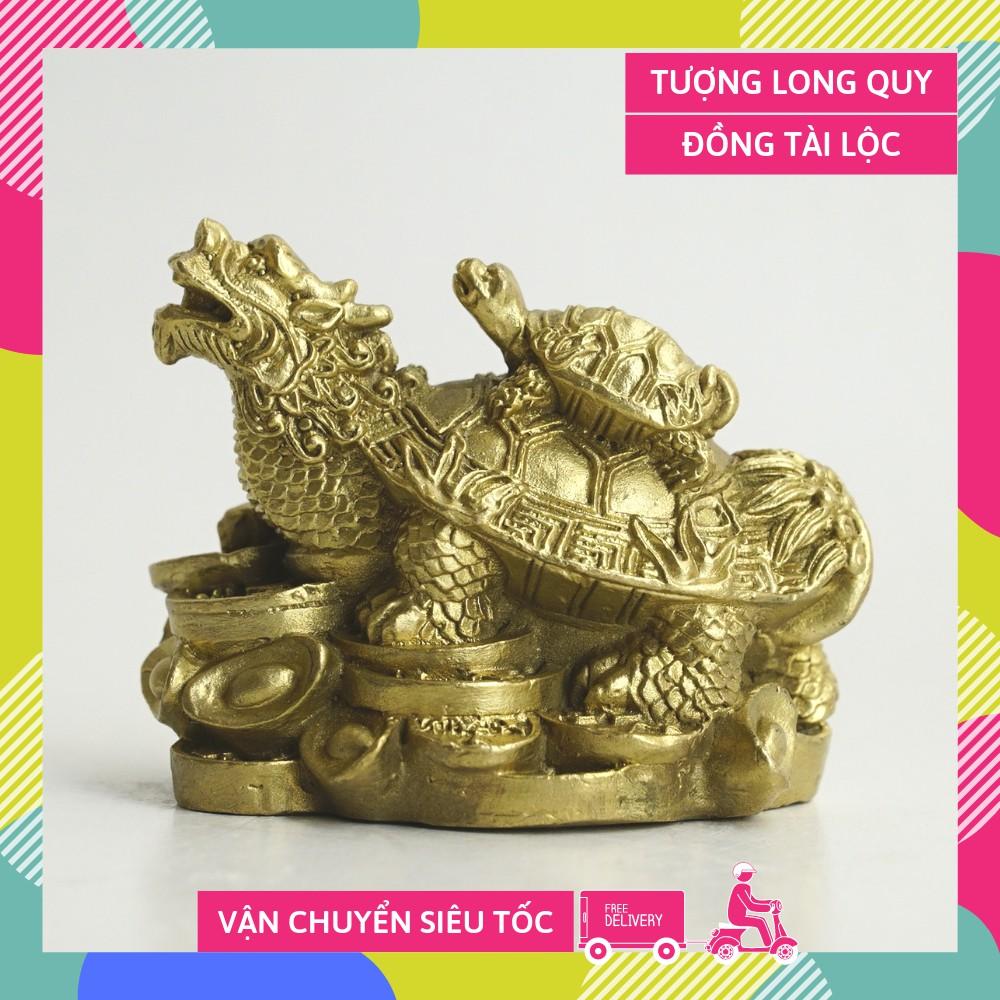 Tượng Long Quy bằng đồng phong thủy chiêu tài - 7cm