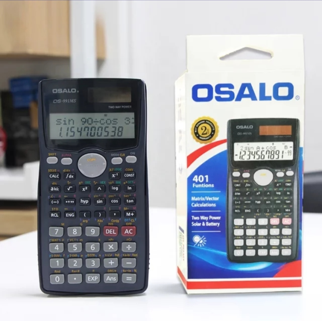 Máy tinh khoa học OSALO OS-991MS chất lượng cao, 401 phép tính,màn hình rộng siêu nét.