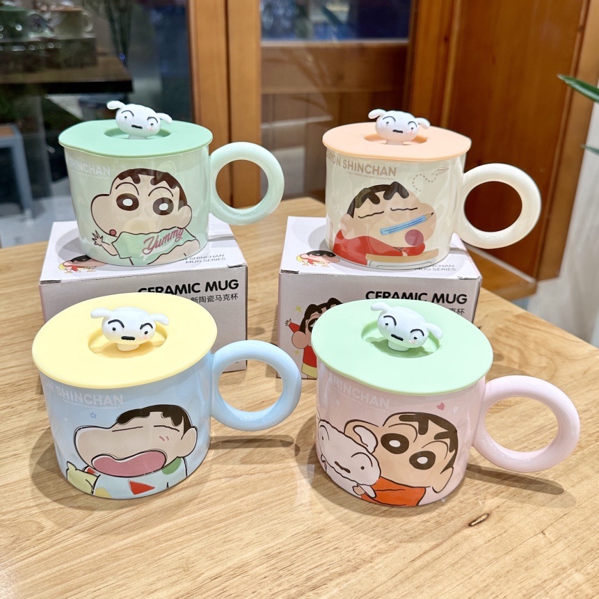 Ly Sứ Cao Cấp Hoạt Hình Crayon Shin Chan Thể Tích 400ml