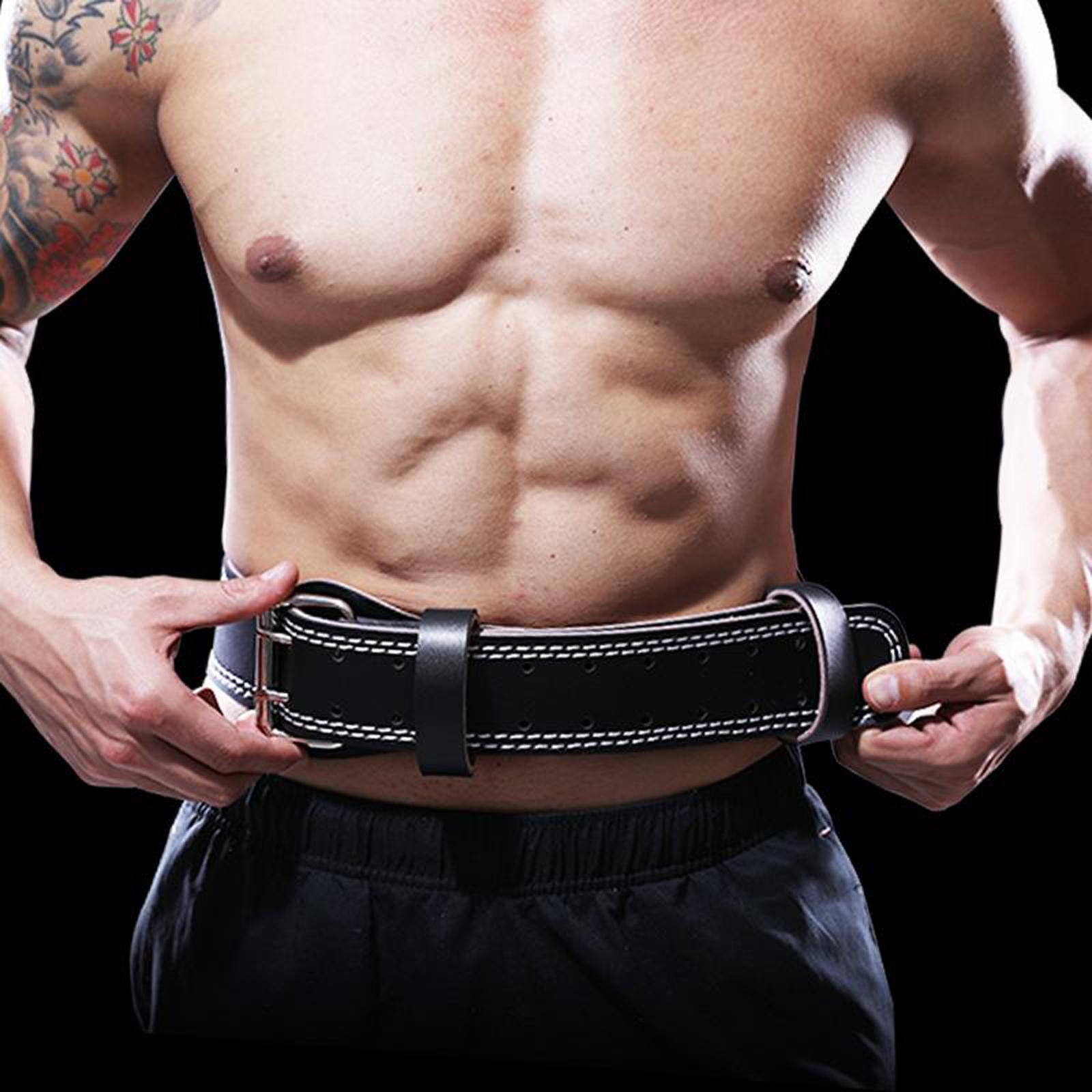 PU Leather Weight Lifting Belt Training Gym Body Building Men&Women 100cm