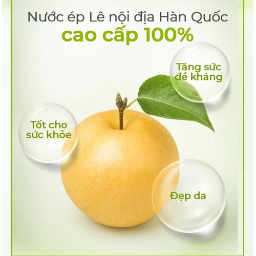 Thùng 30 Gói Nước Lê Hàn Quốc Nguyên Chất 100% - Chính Hãng SLOWFOOD