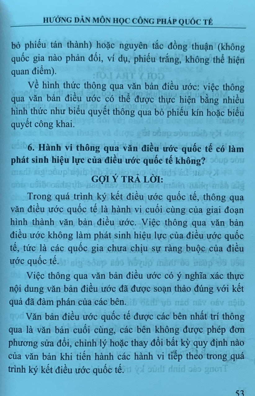 Hướng dẫn môn học công pháp quốc tế