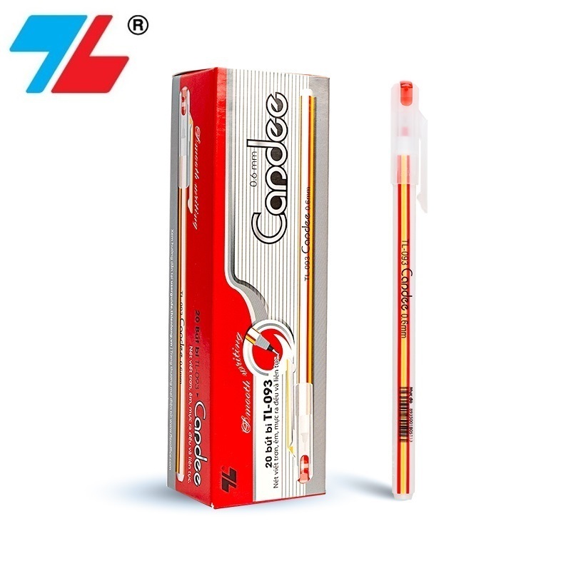 [Hàng chính hãng] Hộp 20 bút bi đùn bút nến Candee Thiên Long TL-093 / TL093 cỡ ngòi 0.6mm