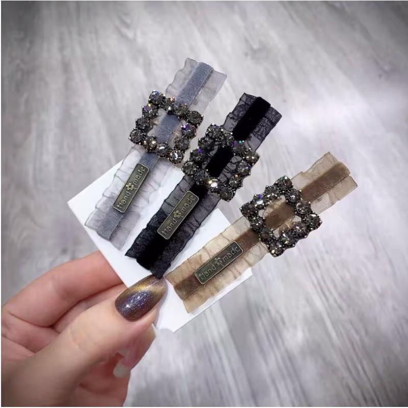 Kẹp tóc voan phối đá