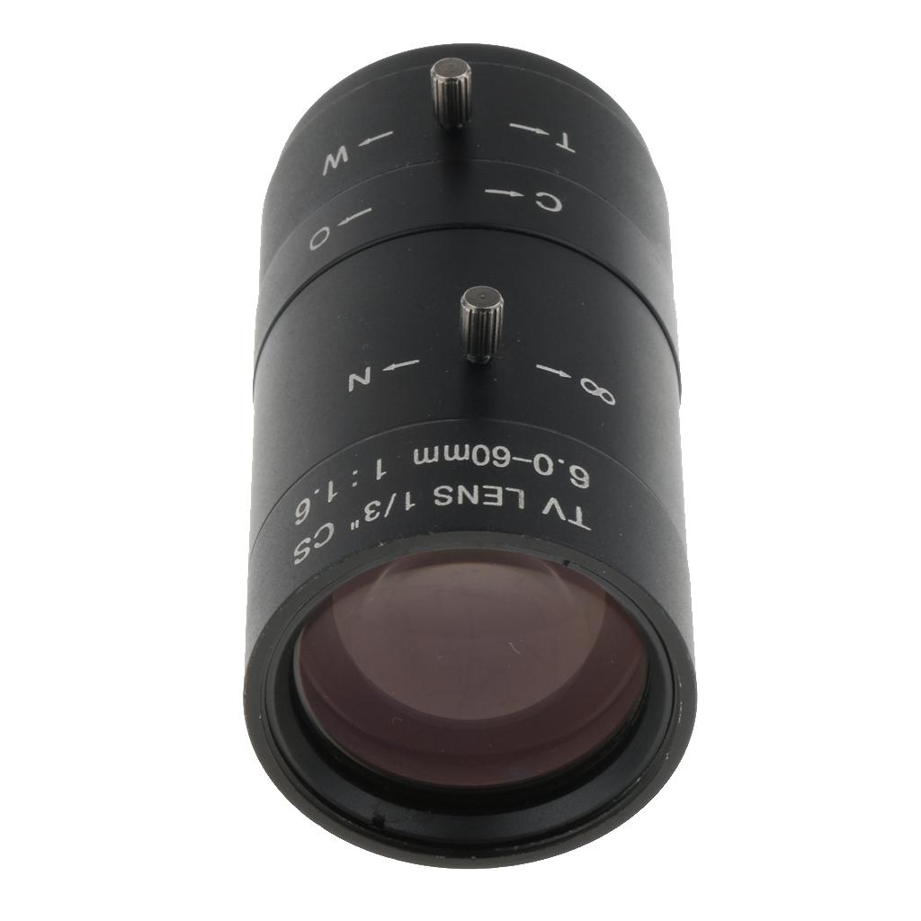 6mm 60mm F1.6 3 MP  Varifocal  Industrial Camera Lens CS Bracket