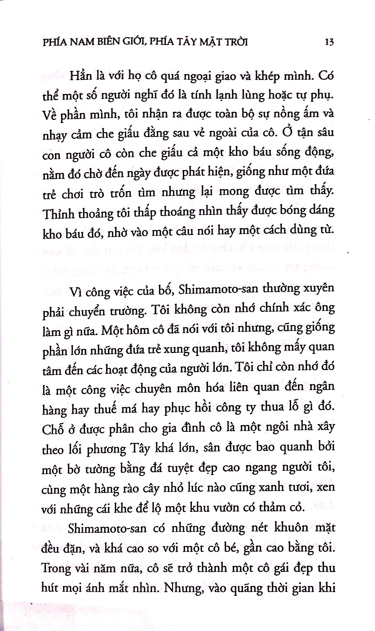 Phía Nam Biên Giới, Phía Tây Mặt Trời