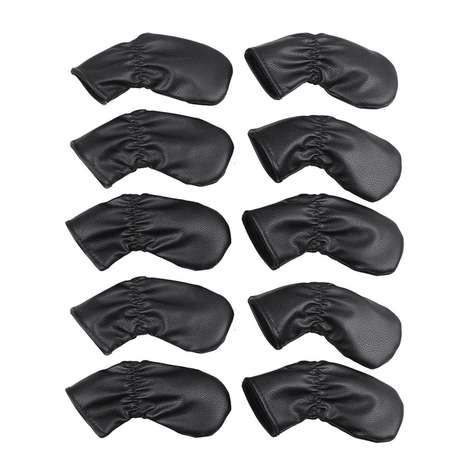 Leather Golf Irons Head Covers Embroidery Number, Golf Head Protector Guard