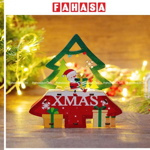 Đèn Gỗ Trang Trí Giáng Sinh - Bách Mộc - Cây Thông Hộp Quà