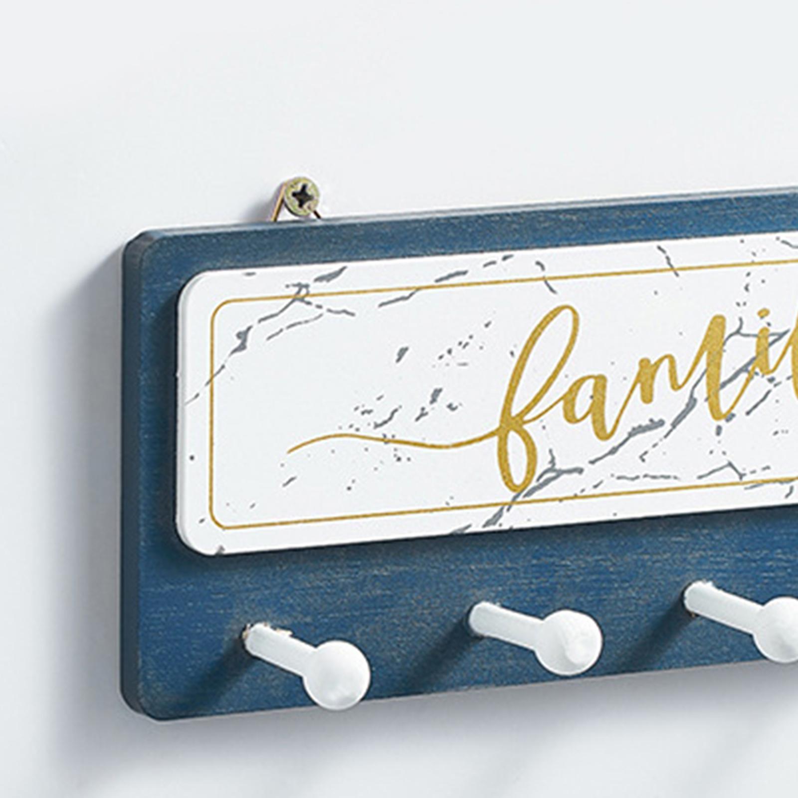 Wooden  Decor Wall Mounted Holder Keys Coat Hanger