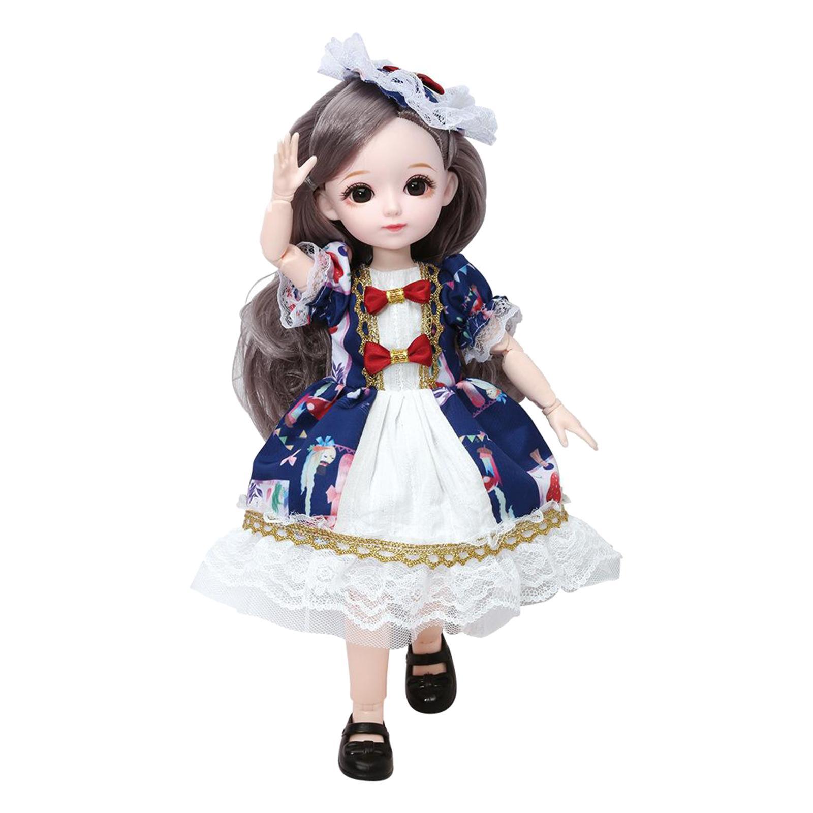 23 Flexible Ball Jointed BJD Girl Doll Kids Girl Pretend Play Toy Gift