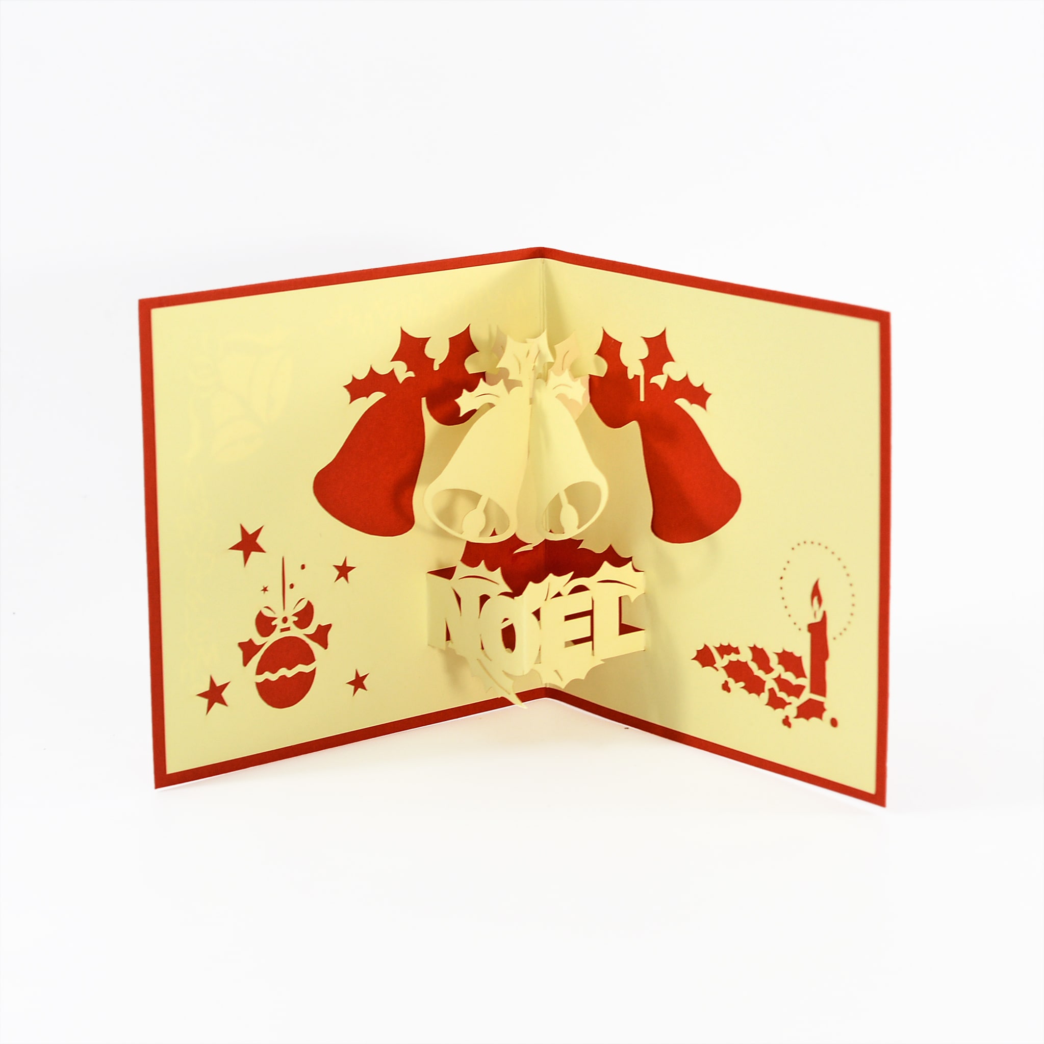 Thiệp nổi 3D handmade Merry Christmas 3D pôp-up card - Giáng sinh vui vẻ size 12x12cm, CN006