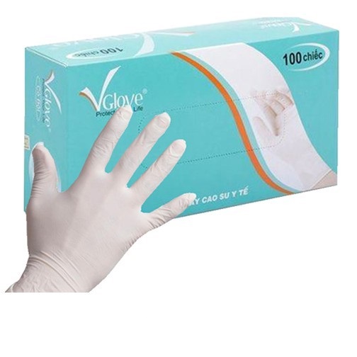 Hộp 100 chiếc Găng tay y tế có bột Vglove