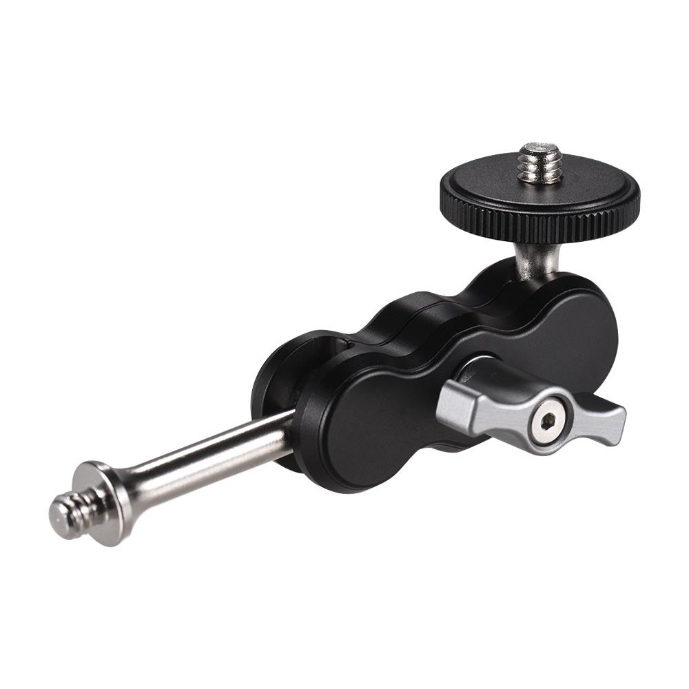 Bộ điều hợp kẹp gắn cánh tay hợp kim nhôm đa chức năng với đầu bi kép 1/4 inch vít