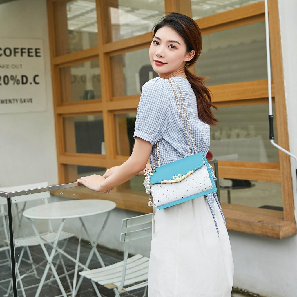 Túi Đeo Chéo Khóa Ngỗng T04 Xanh Ngọc