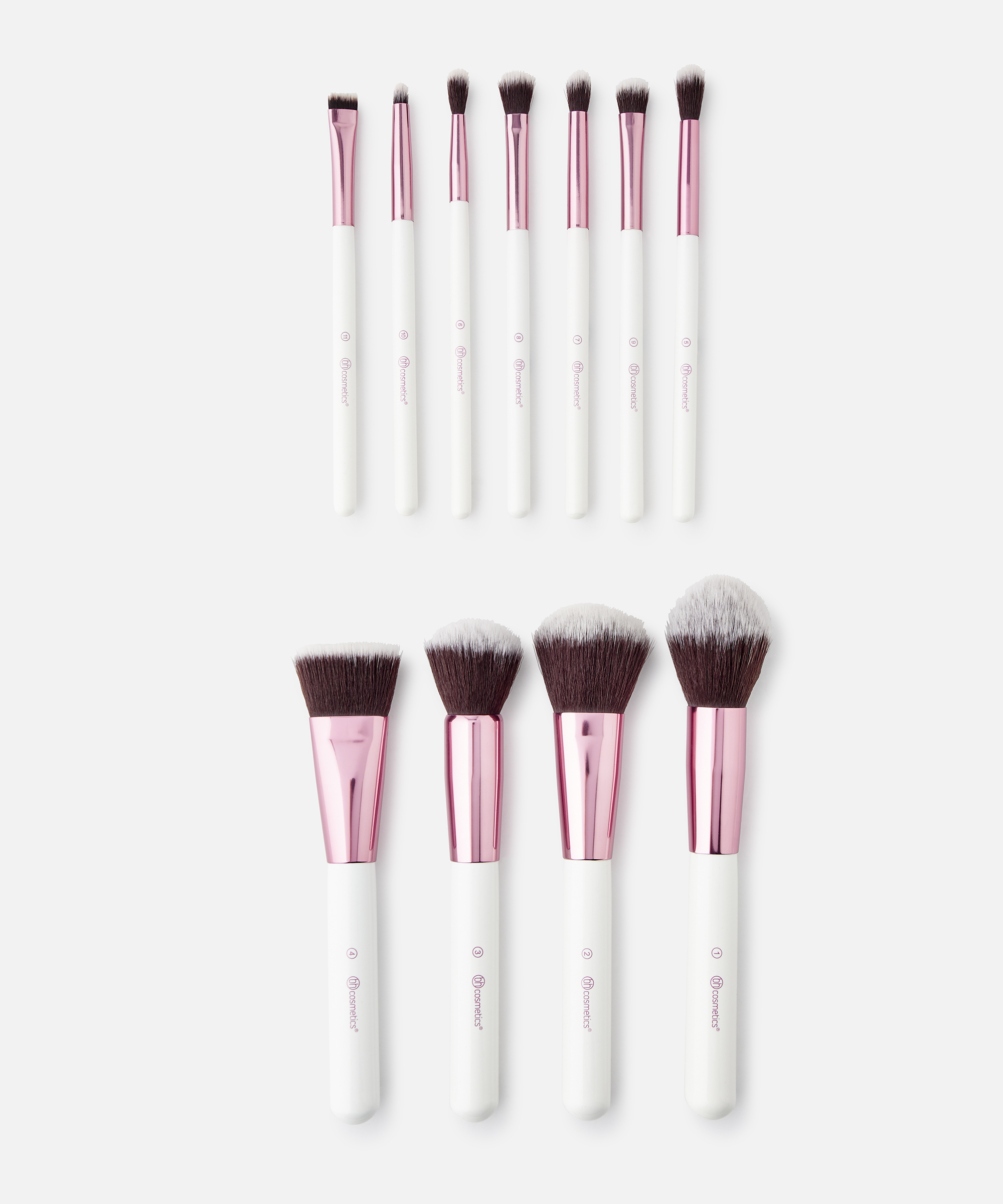 Bộ 12 Cọ trang điểm BH Cosmetics Crystal Quartz 12 Piece Brush Set And Bag