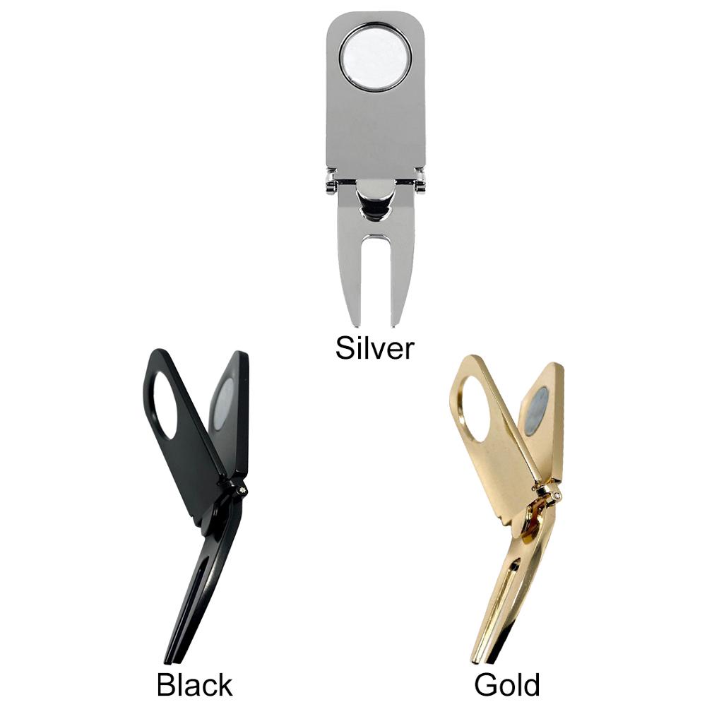 Công cụ di động Golf Divot Sửa chữa công cụ di động di động kẽm hợp kim Color: Black