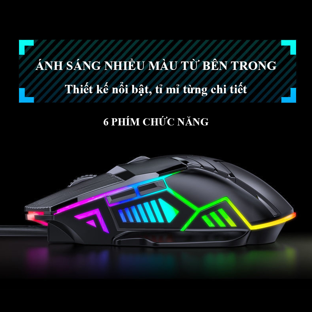 Chuột Máy Tính Gaming POERMAX S800 Kết Nối Có Dây DPI 3200 Hàng Chính Hãng