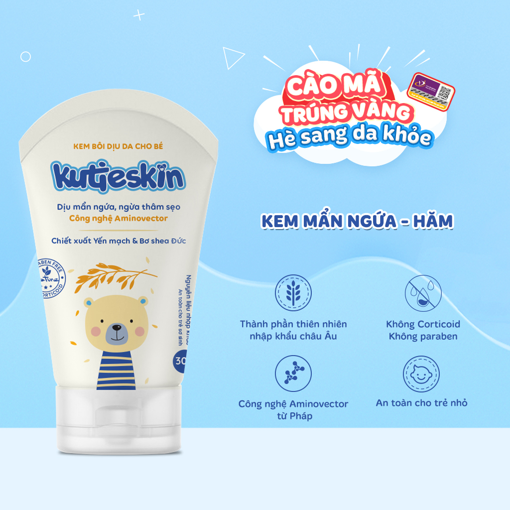 Hình ảnh Kutieskin 30gr Kem mẩn ngứa – hăm Kutieskin