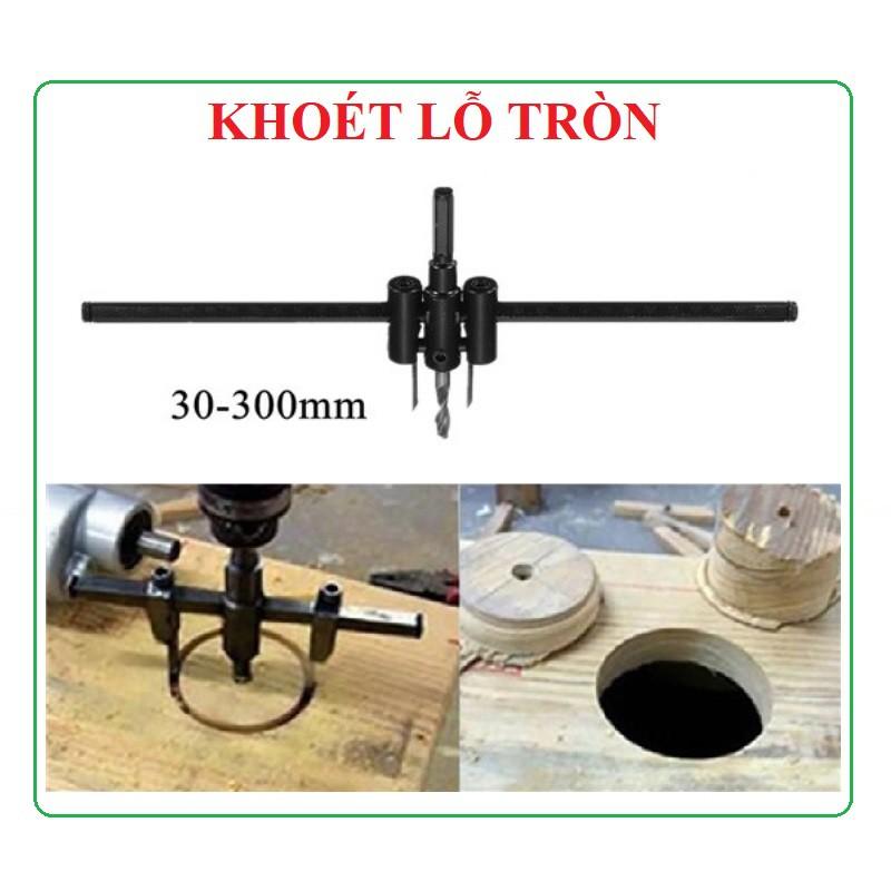 Khoét lỗ tròn 30-300mm trên gỗ, thạch cao, nhựa mica - Mui khoan khoet lo tron