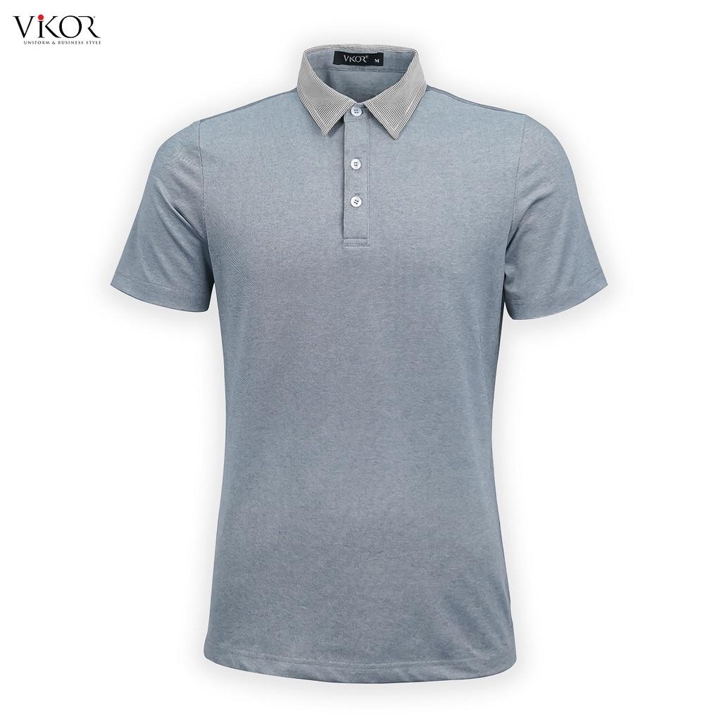 Áo thun POLO nữ cổ sơ mi VIKOR SMW08 trắng vải sợi cafe cao cấp, mềm mại, siêu mát hàng chính hãng